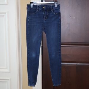 aerie Dark Blue Skinny Jeans